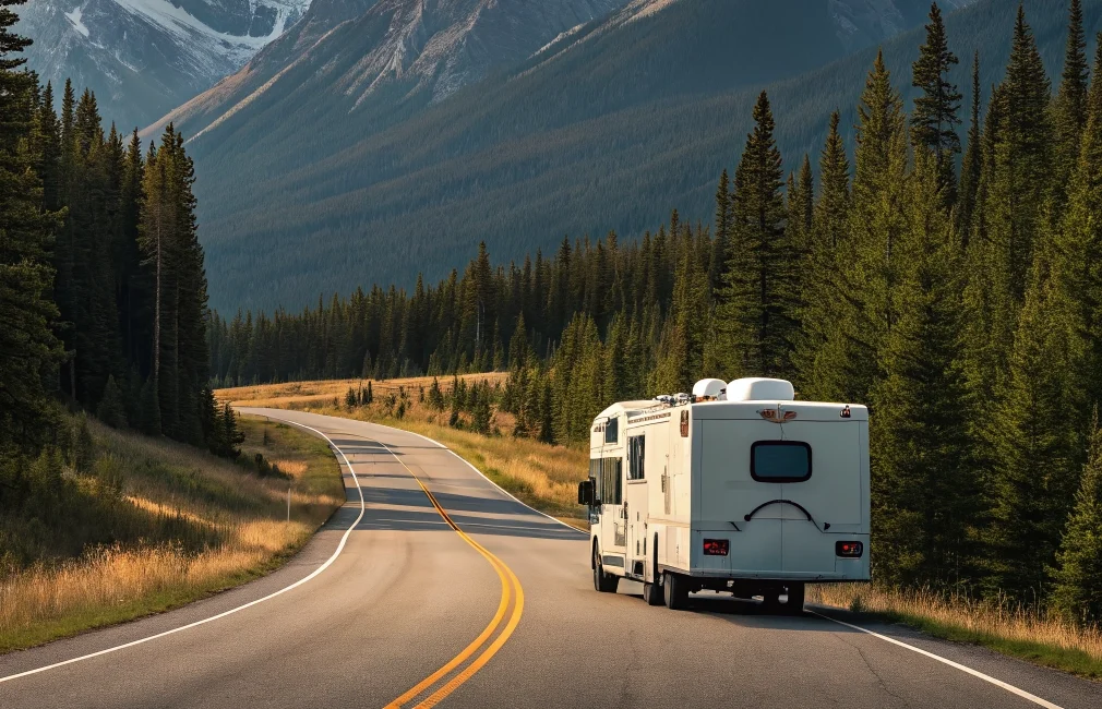 RV in mountains