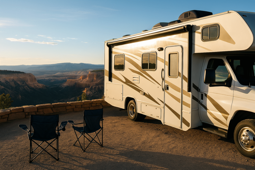 RV parked at view point