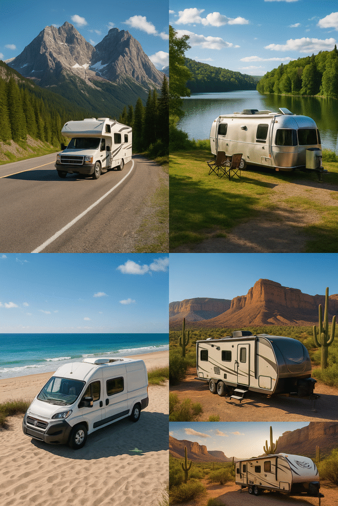 Collage of different RVs