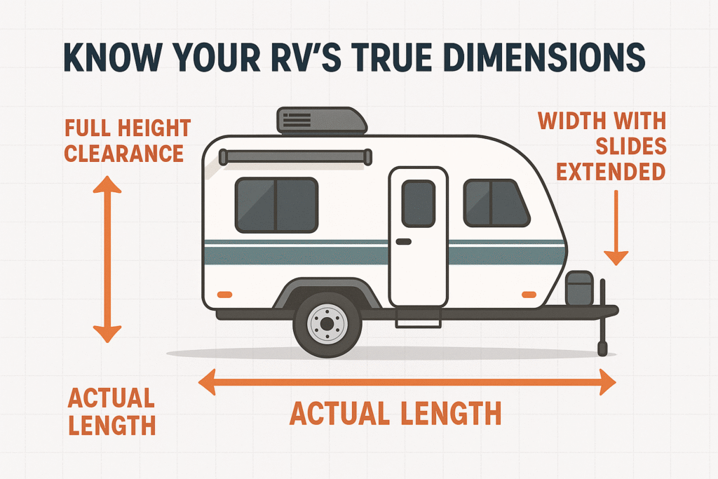 RV Campsite Size Guide: How to Tell if Your RV Will Fit 1 how to find the right campsite for your RV