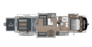 Toy hauler floor plan